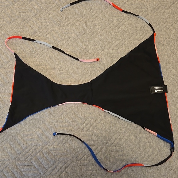 Hurley Women's Quick Dry Reversible Geo Tie Surf Bikini Bottom - Red Orbit - Picture 3 of 4